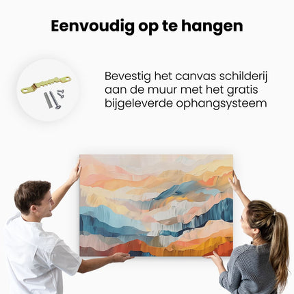 Canvas schilderij ophangen Abstract Kunstwerk van Bergen