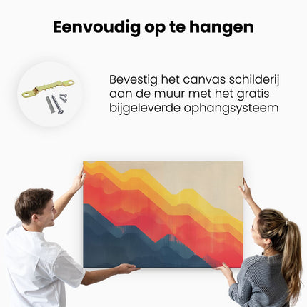 Canvas schilderij ophangen Abstract Beeld van een Berg