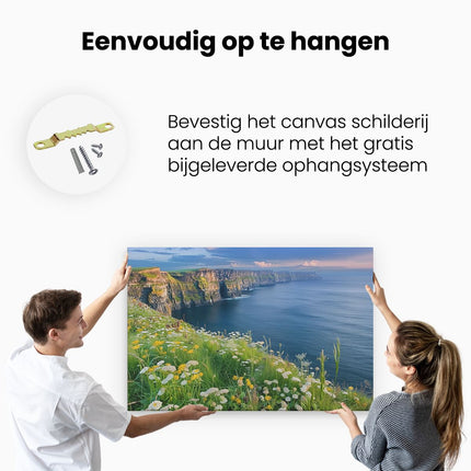 Canvas schilderij ophangen De Kliffen van Moher, Ierland