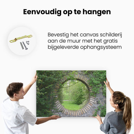 Canvas schilderij ophangen Stenen Doorkijk