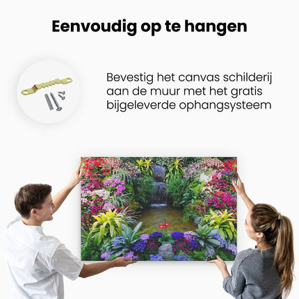 Canvas schilderij ophangen Watertrappetje