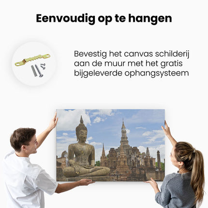 Canvas schilderij ophangen Boeddha