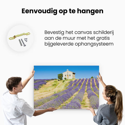 Canvas schilderij ophangen Lavendel Panorama