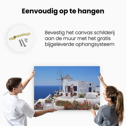 Canvas schilderij ophangen Griekse Molen