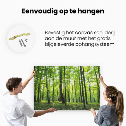 Canvas schilderij ophangen Groene Bos II