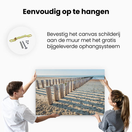 Canvas schilderij ophangen Strand