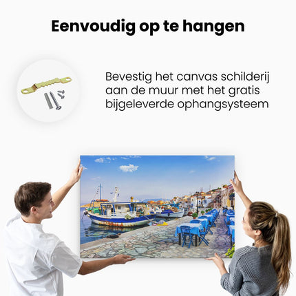 Canvas schilderij ophangen Chalki Eiland