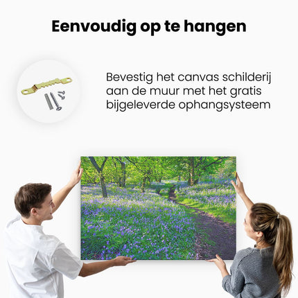 Canvas schilderij ophangen Boshyacint in Bloei