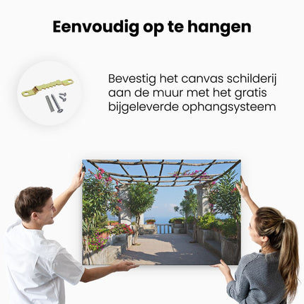 Canvas schilderij ophangen Terras 