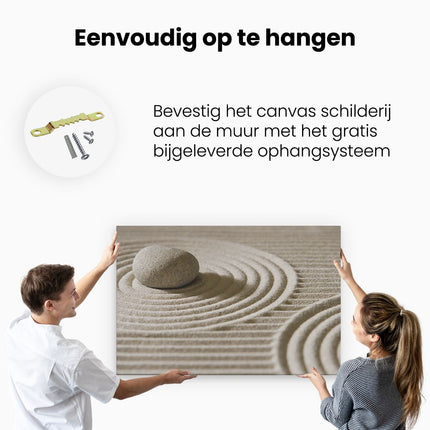 Canvas schilderij ophangen Grindtuin I