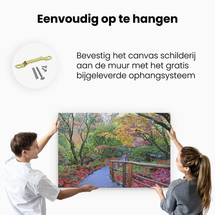 Canvas schilderij ophangen Pad Tuinzicht