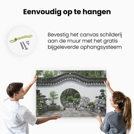 Canvas schilderij ophangen Maanboog