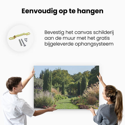 Canvas schilderij ophangen Tuin