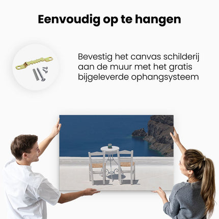 Canvas schilderij ophangen Two Chairs