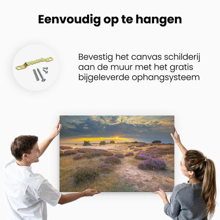 Canvas schilderij ophangen Heide