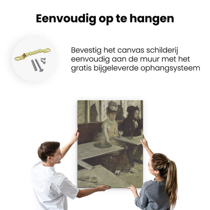 Canvas Schilderij Ophangen De Absintdrinkster - Edgar Degas