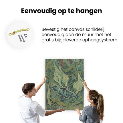 Canvas Schilderij Ophangen Grote Nachtpauwoog - Vincent van Gogh