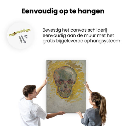 Canvas Schilderij Ophangen Schedel - Vincent van Gogh