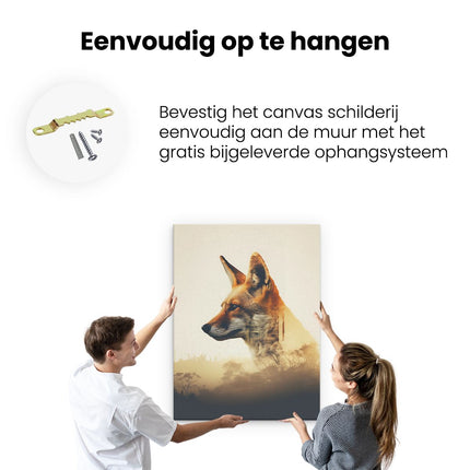 Canvas Schilderij Ophangen Vos
