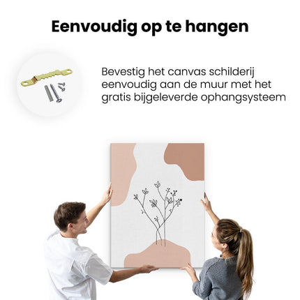Canvas Schilderij Ophangen Abstracte Takken