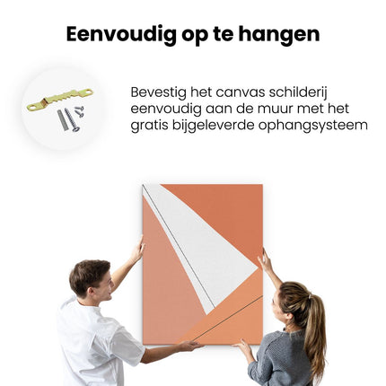 Canvas Schilderij Ophangen Geometrie Driehoeken Abstract