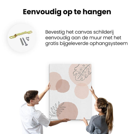 Canvas Schilderij Ophangen Bladeren Abstracte Kunst