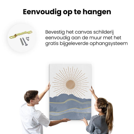 Canvas Schilderij Ophangen Zonsopkomst Abstract