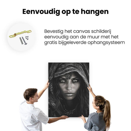 Canvas Schilderij Ophangen Woestijn Vrouw