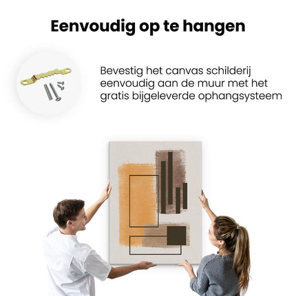 Canvas Schilderij Ophangen Abstracte Kunst Bobo