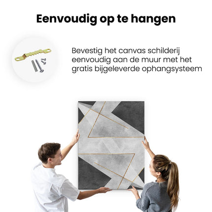 Canvas Schilderij Ophangen Abstracte Kunst Bobo Art