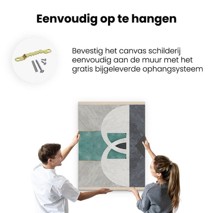 Canvas Schilderij Ophangen Abstracte Kunst Bobo Art