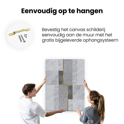 Canvas Schilderij Ophangen Abstracte Kunst Bobo Art