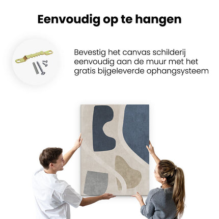 Canvas Schilderij Ophangen Abstracte Kunst Bobo Art