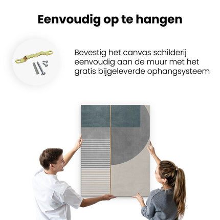 Canvas Schilderij Ophangen Abstracte Kunst Bobo Art