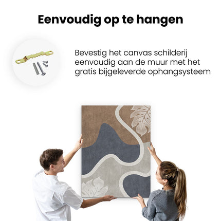Canvas Schilderij Ophangen Abstracte Kunst Bobo Art