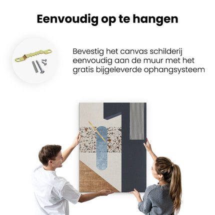 Canvas Schilderij Ophangen Abstracte Kunst Bobo Art