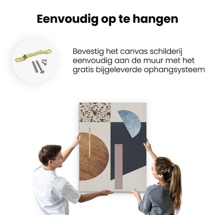 Canvas Schilderij Ophangen Abstracte Kunst Bobo Art