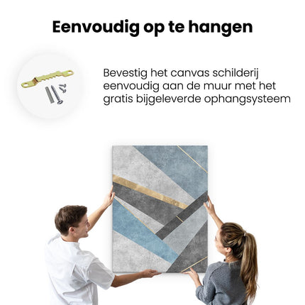 Canvas Schilderij Ophangen Abstracte Kunst Bobo Art