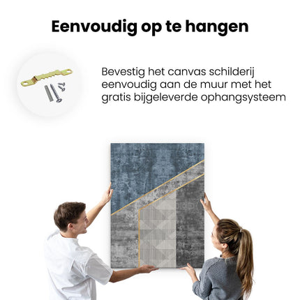 Canvas Schilderij Ophangen Abstracte Kunst Bobo Art