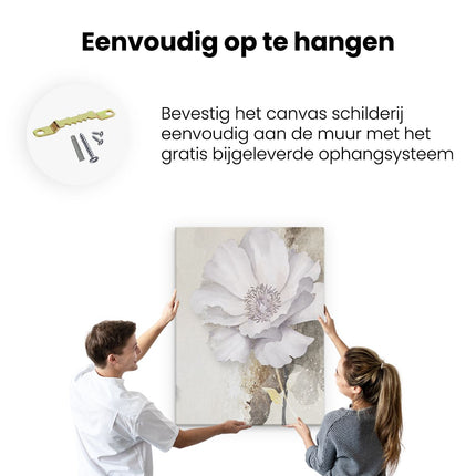 Canvas Schilderij Ophangen Bloemen - Abstracte Kunst