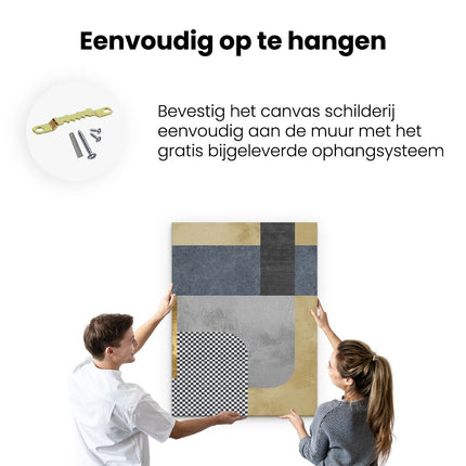 Canvas Schilderij Ophangen Abstracte Kunst