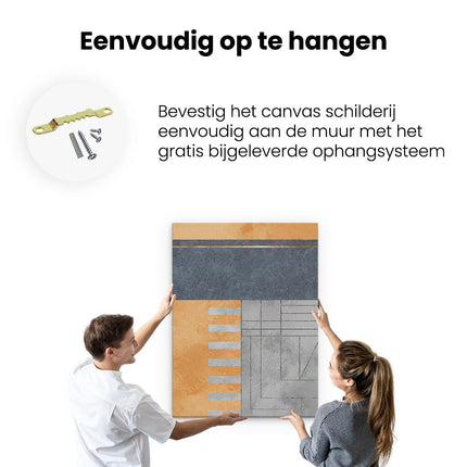 Canvas Schilderij Ophangen Abstracte Kunst