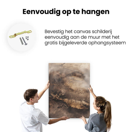 Canvas Schilderij Ophangen Er is een Vliegtuig in de Lucht