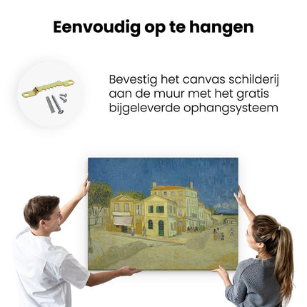 Canvas Schilderij Ophangen Het Gele Huis - Vincent van Gogh