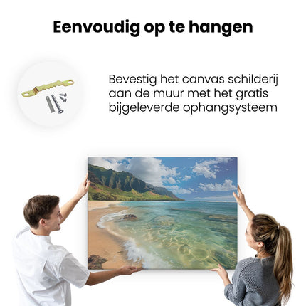 Canvas Schilderij Ophangen Strand in Hawaï