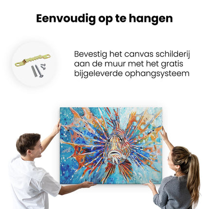 Canvas Schilderij Ophangen Lionfish Kunstwerk