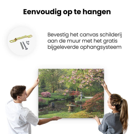 Canvas Schilderij Ophangen Japanse Tuin 2