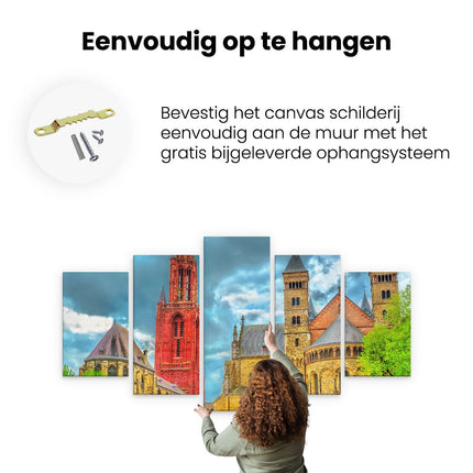 Canvas schilderij vijfluik ophangen basiliek van sint servaas in maastricht