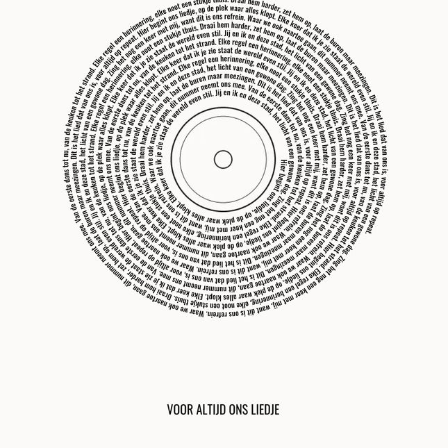 Songtekst poster – detail