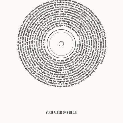 Songtekst poster – detail